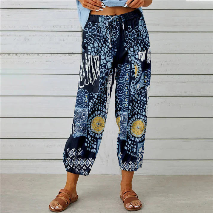 Lotte | Damenhose mit Blumenmuster, Luftig & Weit für Lässige Tage