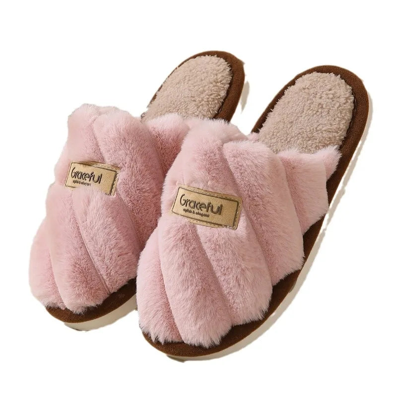 Serafielle | Damen Plush Slide Hausschuhe mit weicher Polsterung & Indoor Komfort