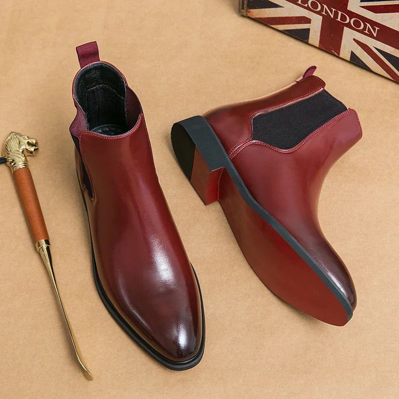 Northam | Herren Chelsea Slip-On Ankle Boots mit roter Sohle & Klassischem Design
