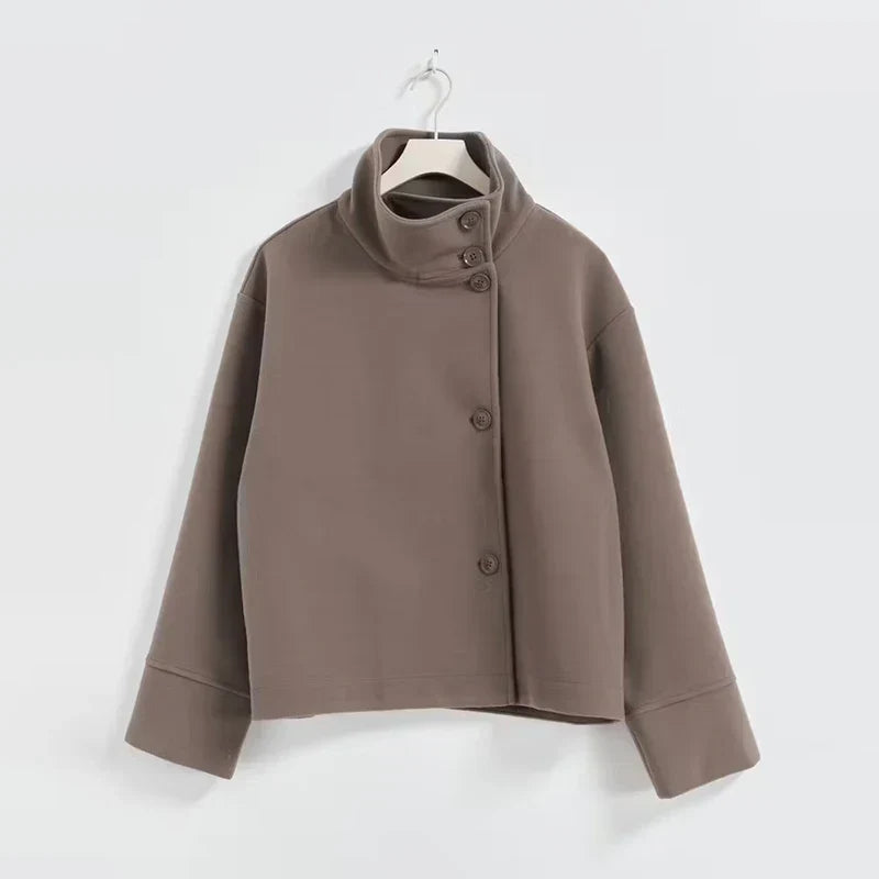 Damen Kurzjacke mit Stehkragen | Elegant & Minimalistisch