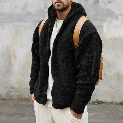 Herren Fleece Winterhoodie | Warme Polar-Sweatjacke mit Kapuze für Outdoor & Alltag