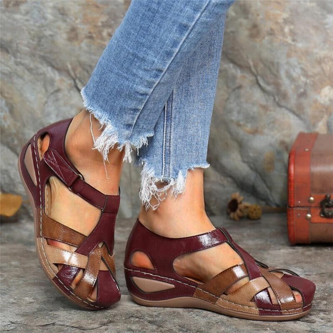 Adrianda | Damen Sandalen – Stilvolle & Robuste Sommerschuhe mit Klettverschluss, Bequem & Atmungsaktiv