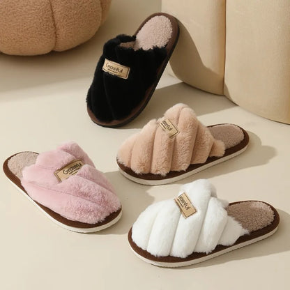 Serafielle | Damen Plush Slide Hausschuhe mit weicher Polsterung & Indoor Komfort