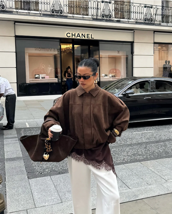 Oversized Velours Damenjacke | Luxuriöser Komfort & Lässiger Chic