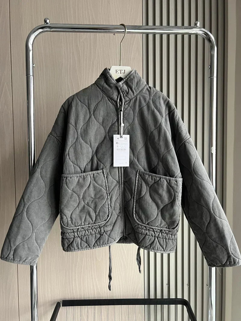 Kuschelige Winterjacke Damen | Stylische Übergangsjacke mit praktischen Taschen