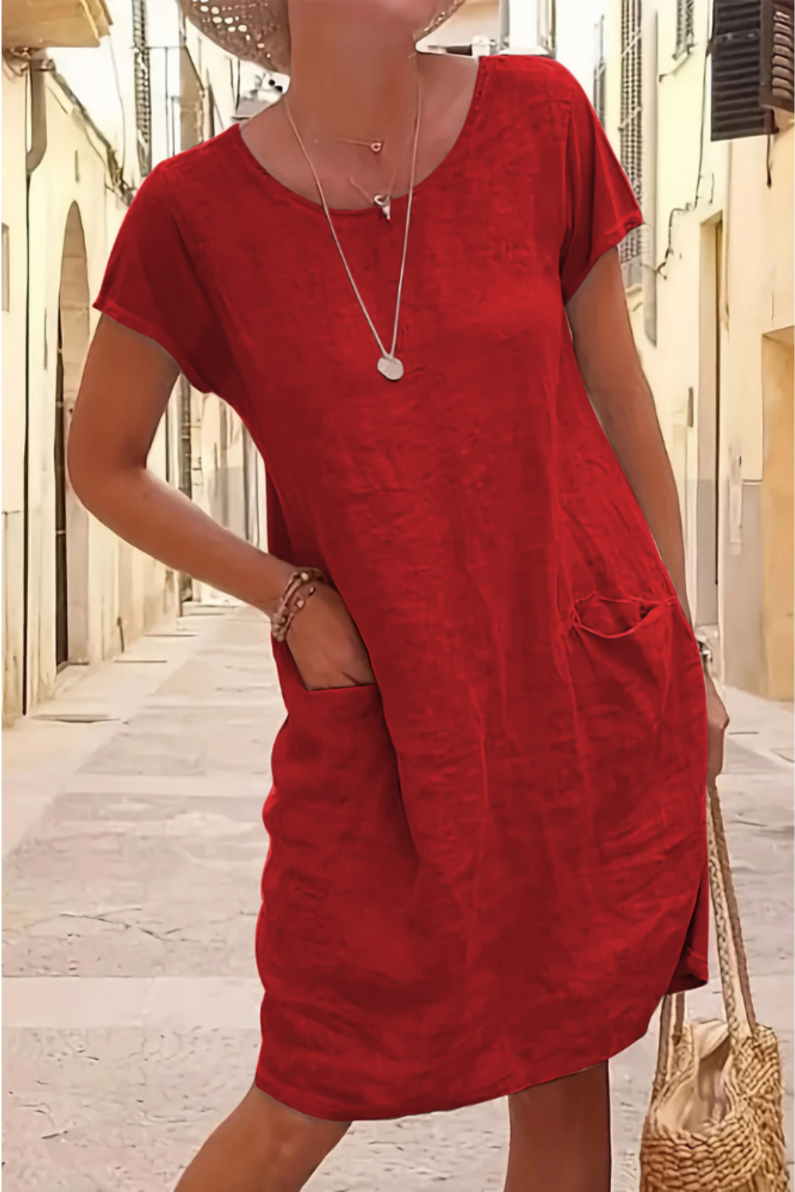 Damen Kleid – Lockeres Kurzarmkleid für leichte Sommerlooks