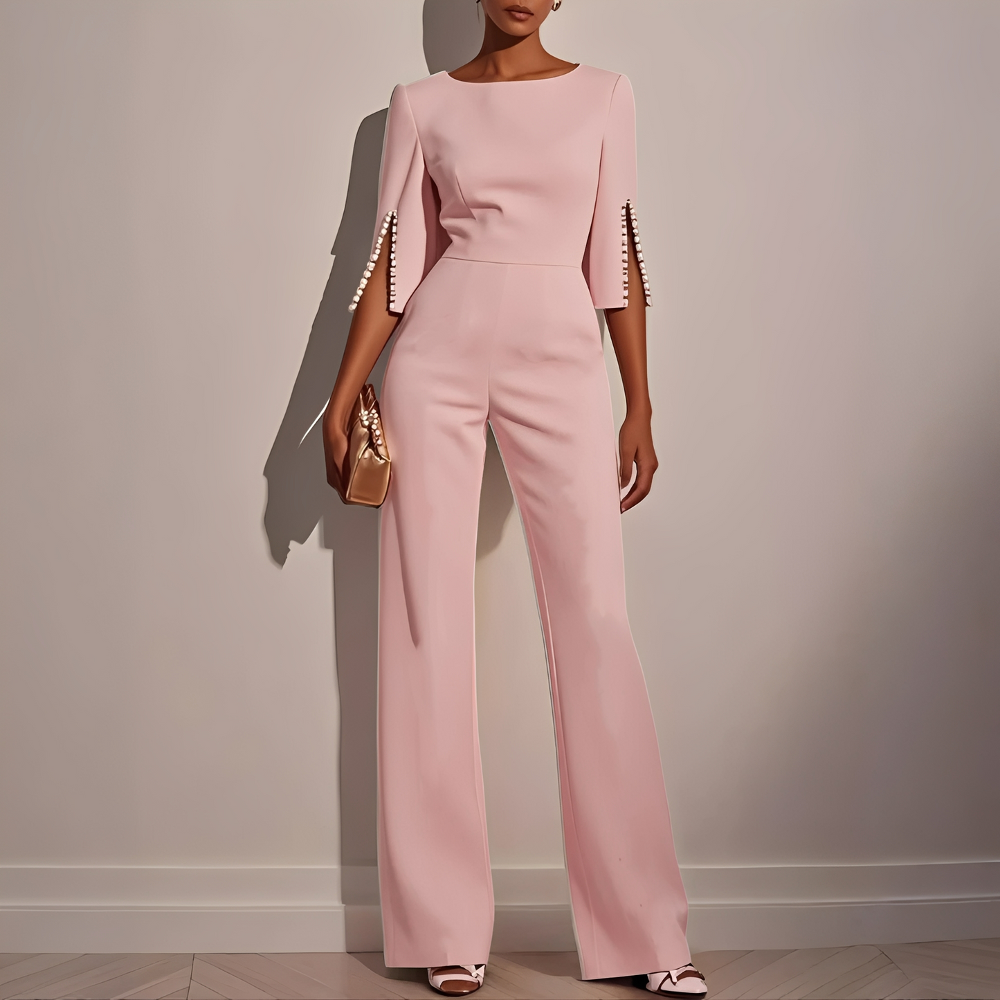 Damen Jumpsuit mit Glockenärmeln – Eleganter Overall für Events und besondere Anlässe