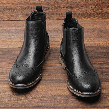 Overton | Herren Chelsea Ankle Boots mit Brogue Style & Zeitlosem Design