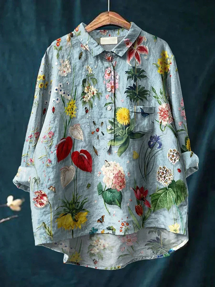Damenbluse mit Blumenmuster – Eleganter Stil & Luftiger Komfort