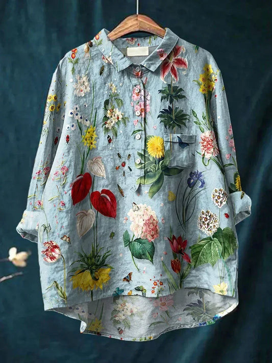 Damenbluse mit Blumenmuster – Eleganter Stil & Luftiger Komfort
