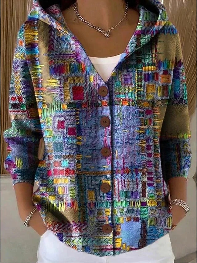 Damen Strickjacke | Lange Strickjacke aus weichem Material für kühle Tage