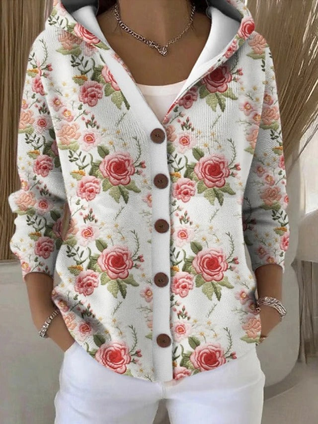 Damen Strickjacke | Lange Strickjacke aus weichem Material für kühle Tage