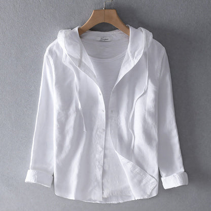 Leichte Jacke mit Kapuze und Knopfleiste – Lässig, Komfortabel & Vielseitig
