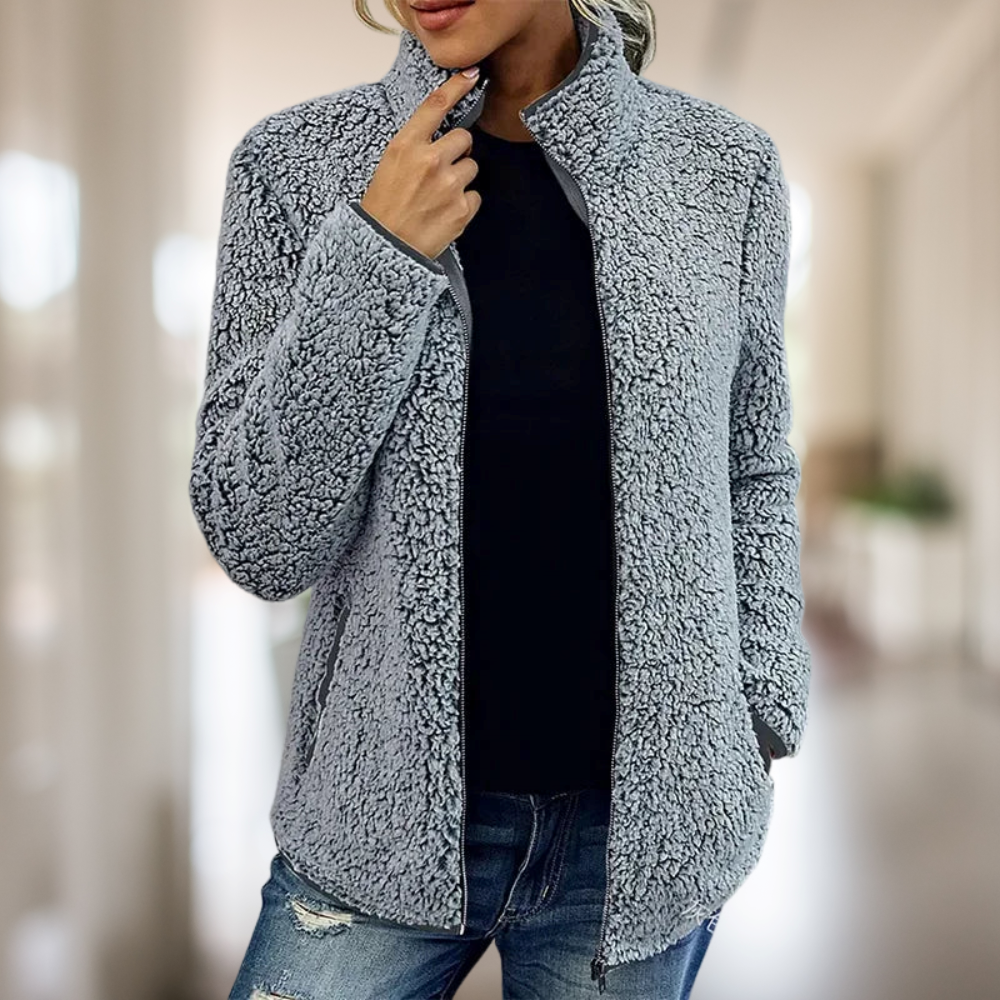 Damen Fleecejacke mit Reißverschluss – Warm, Bequem & Alltagstauglich
