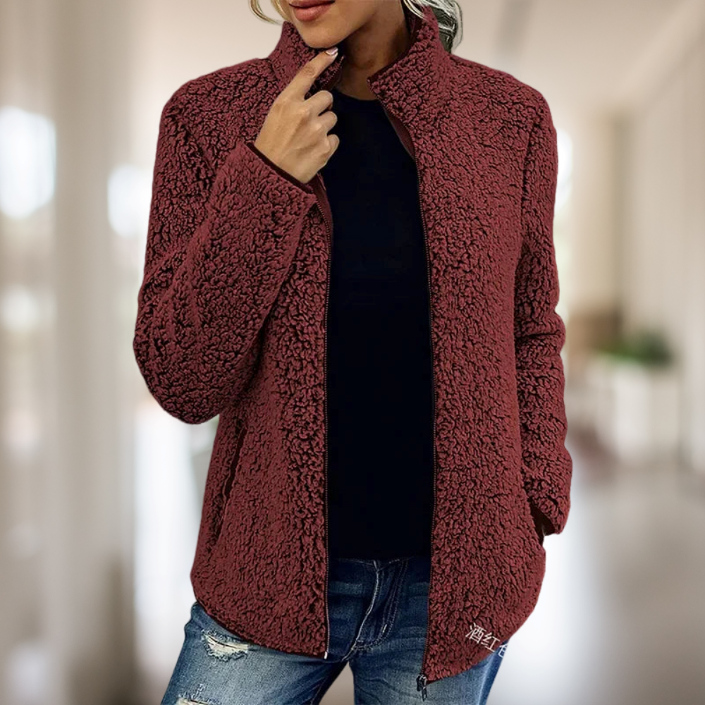 Damen Fleecejacke mit Reißverschluss – Warm, Bequem & Alltagstauglich