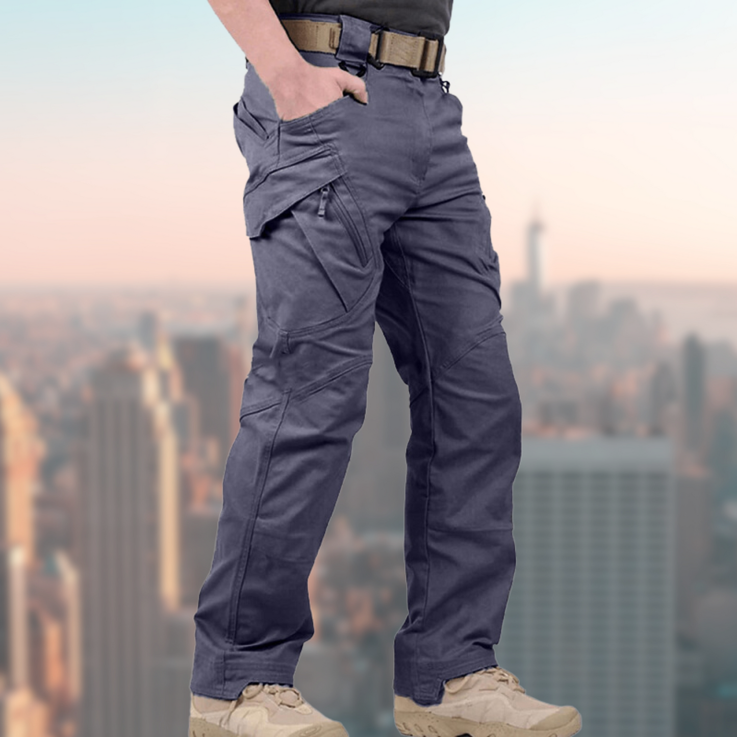 Taktische Herrenhose mit Mehrzweck-Taschen | Robuste Outdoor- & Arbeits-Hose