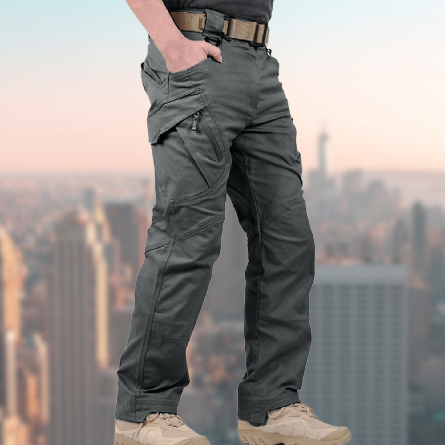 Taktische Herrenhose mit Mehrzweck-Taschen | Robuste Outdoor- & Arbeits-Hose