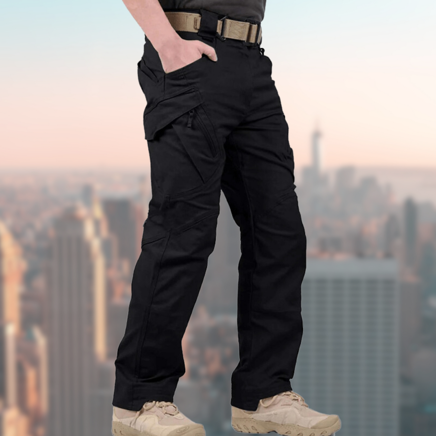 Taktische Herrenhose mit Mehrzweck-Taschen | Robuste Outdoor- & Arbeits-Hose