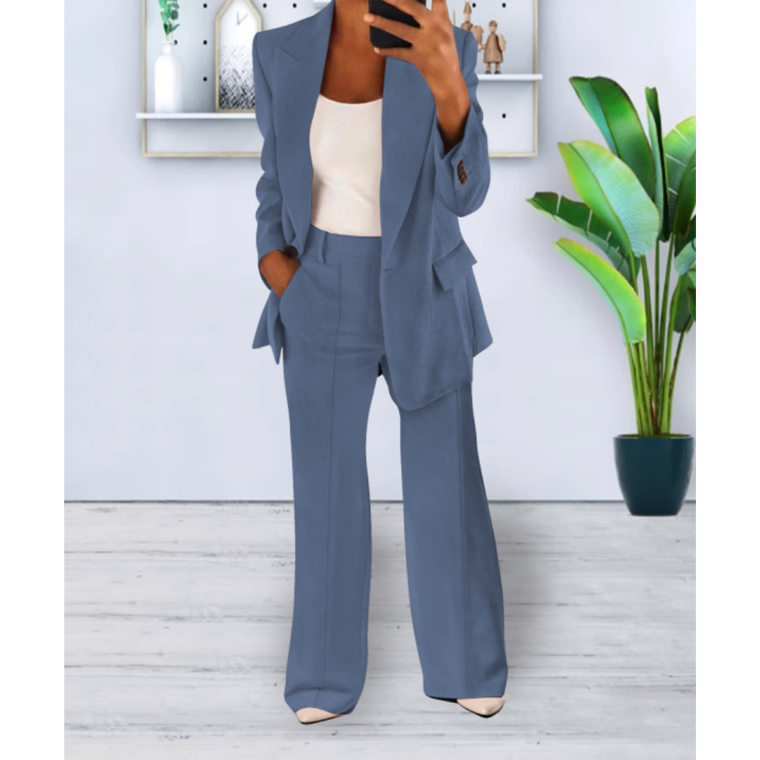 Eleganter Hosenanzug mit Blazer und Stoffhose – Modern, Strukturiert & Vielseitig
