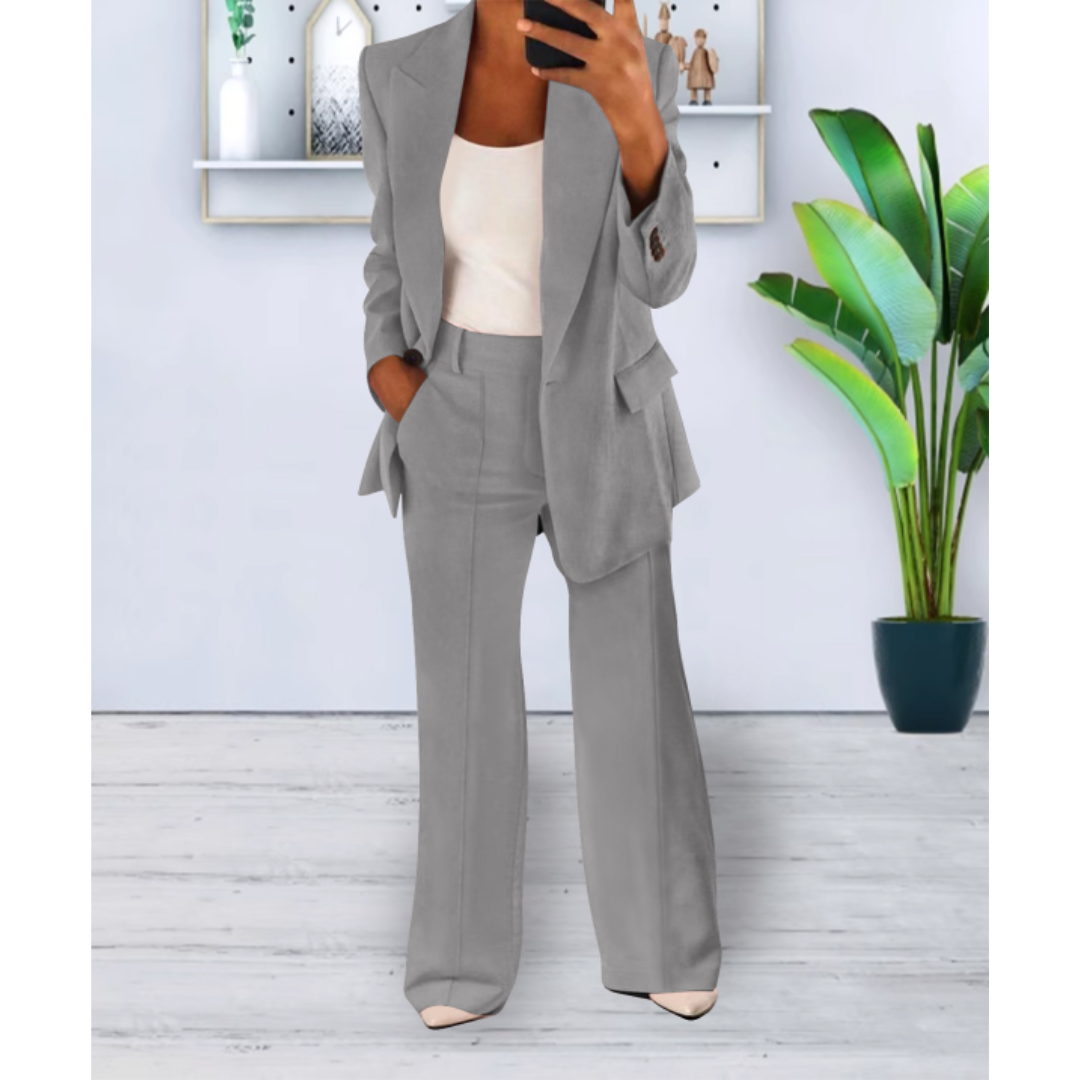 Eleganter Hosenanzug mit Blazer und Stoffhose – Modern, Strukturiert & Vielseitig