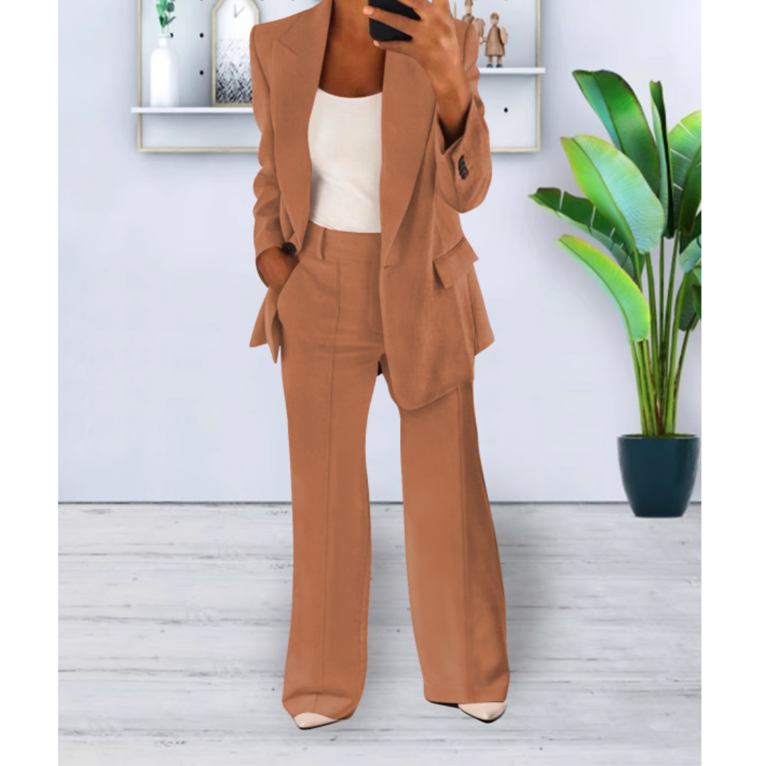 Eleganter Hosenanzug mit Blazer und Stoffhose – Modern, Strukturiert & Vielseitig