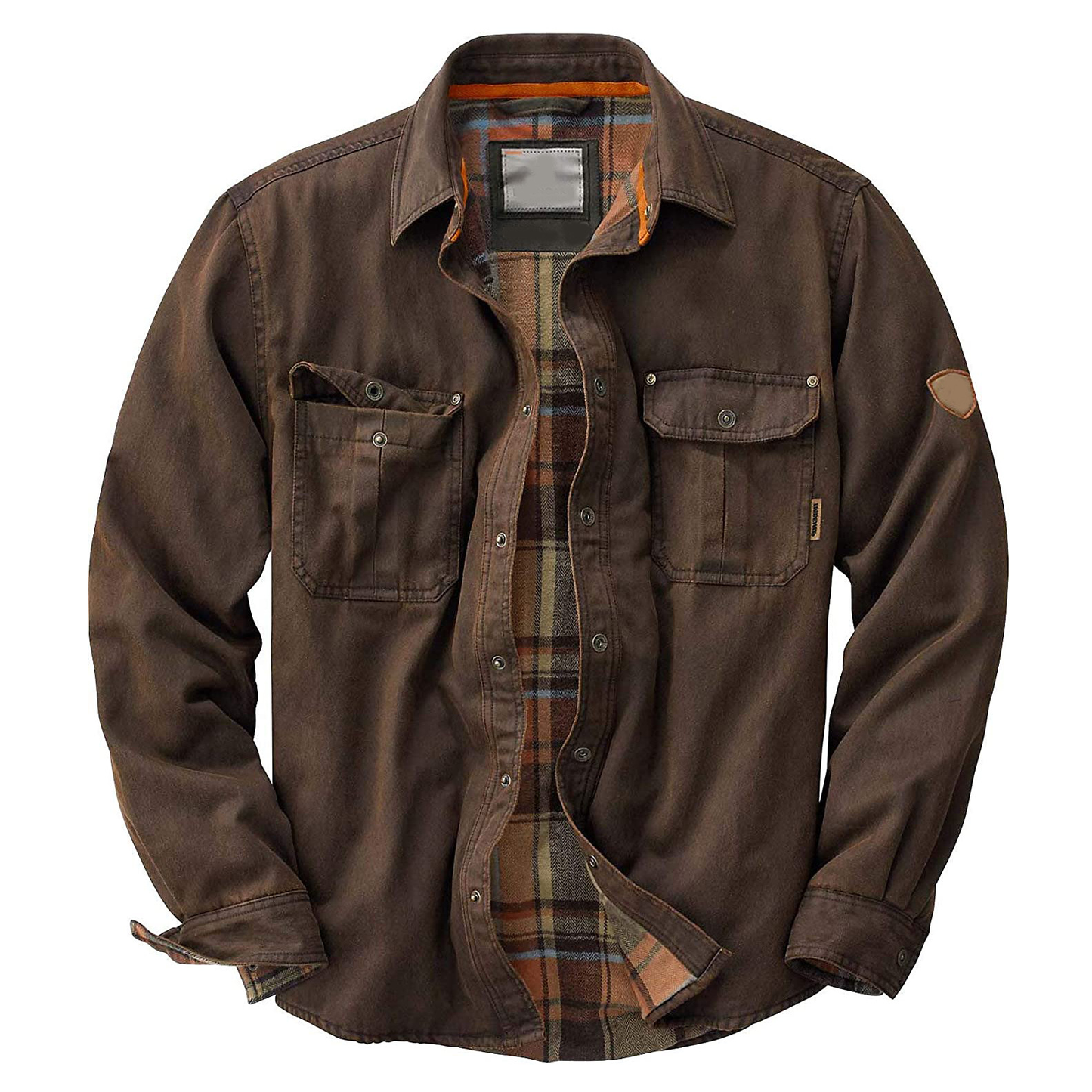 Wachsjacke Bomberstil Herren | Lässige Hemdjacke mit warmem Flanellfutter