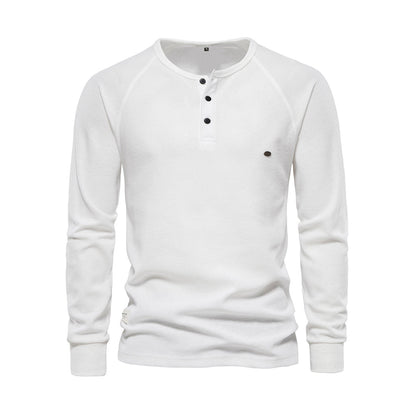 Herren Henley Langarmshirt mit Knopfleiste | Lässig, Atmungsaktiv & Vielseitig