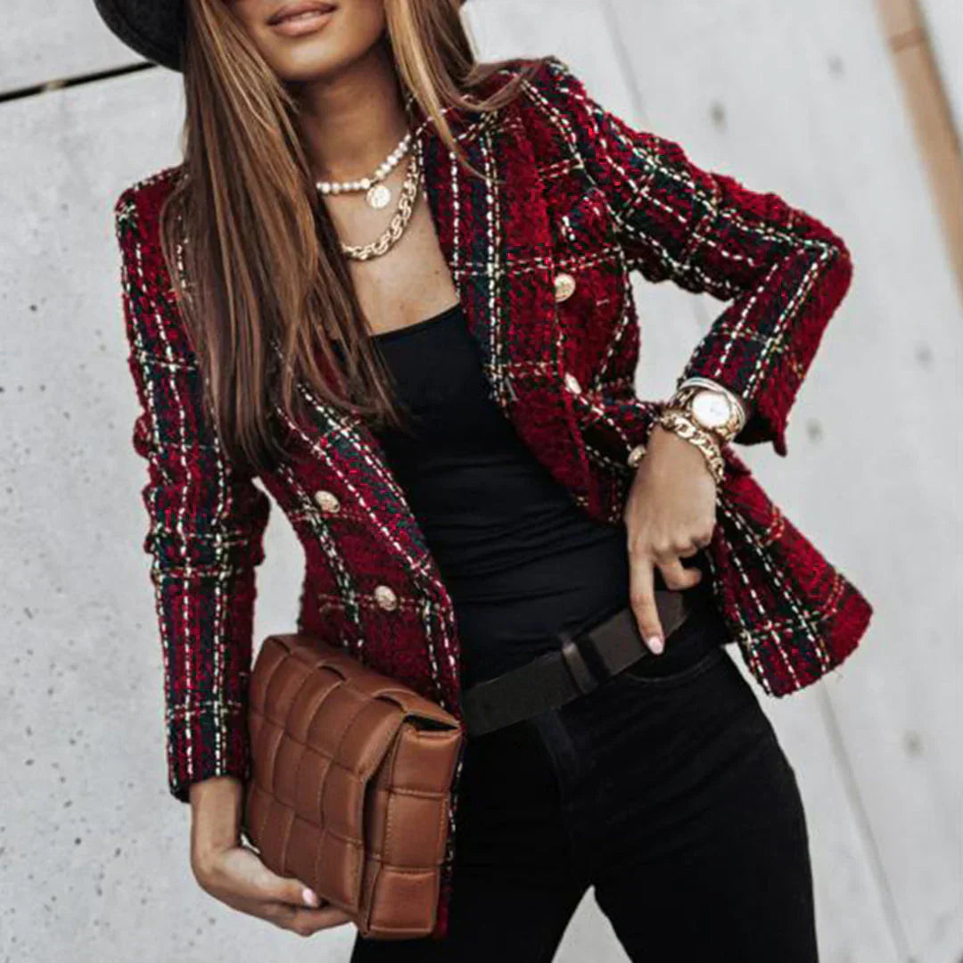 Strukturierter Blazer mit Knopfleiste – Elegant, Wärmend & Zeitlos