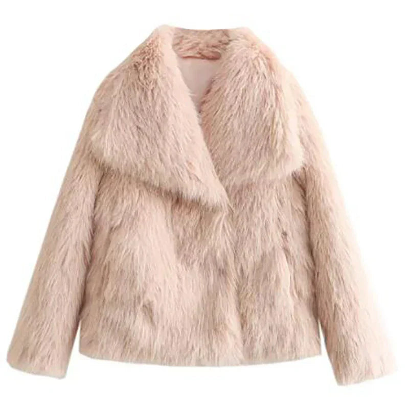 Luxuriöse Kurze Damen Kunstfelljacke – Kuschelweich, Stylisch & Trendbewusst