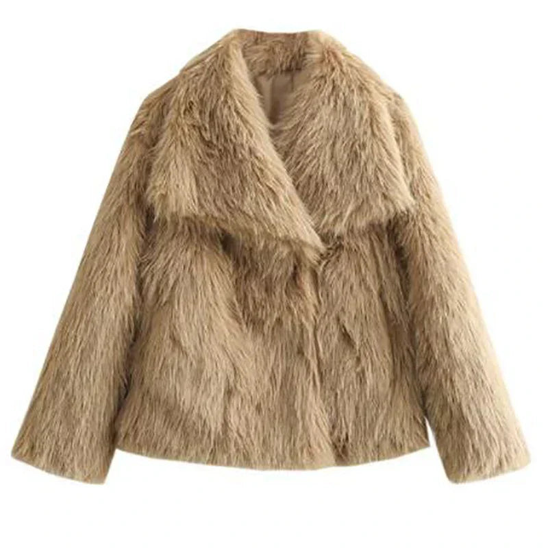 Luxuriöse Kurze Damen Kunstfelljacke – Kuschelweich, Stylisch & Trendbewusst