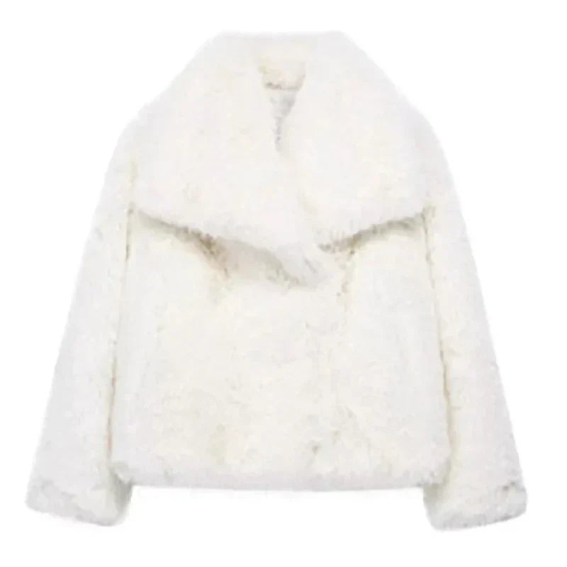 Luxuriöse Kurze Damen Kunstfelljacke – Kuschelweich, Stylisch & Trendbewusst