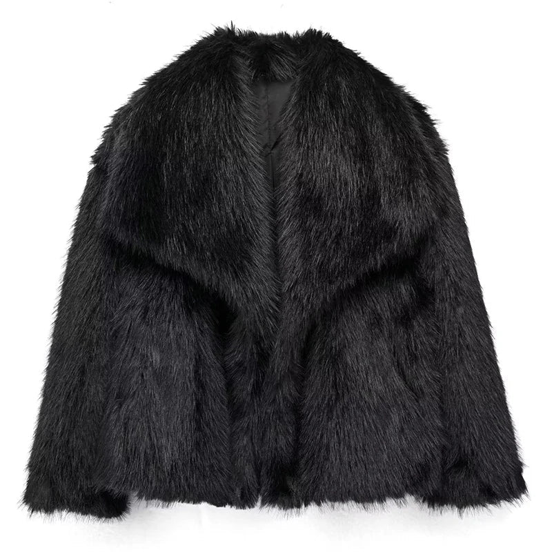 Luxuriöse Kurze Damen Kunstfelljacke – Kuschelweich, Stylisch & Trendbewusst