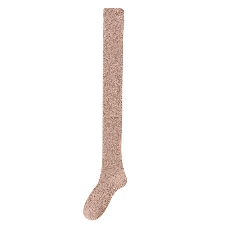 Flauschige Overknee-Haussocken Damen | Extra Warm, Kuschelig & Rutschfest für Zuhause