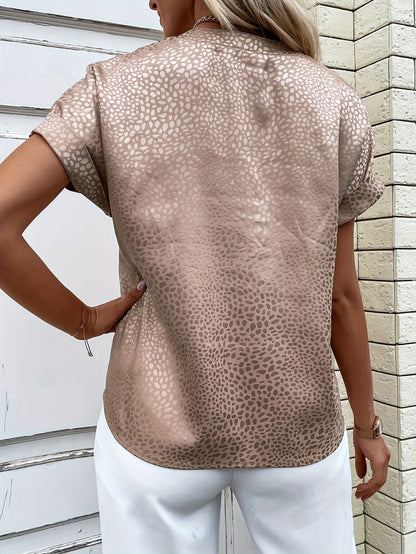 Benedina | Stylische Damen Bluse mit V-Ausschnitt und Kurzärmeln für Büro & Freizeit