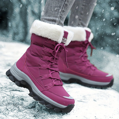 Damen Winterstiefel Braun | Wasserfest, Warm & Rutschfest für Kalte Tage