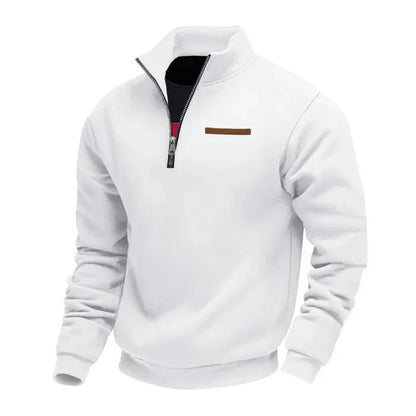 Herren Sport Sweatshirt mit Reißverschluss & Stehkragen | Warme Funktionsjacke für Alltag & Training