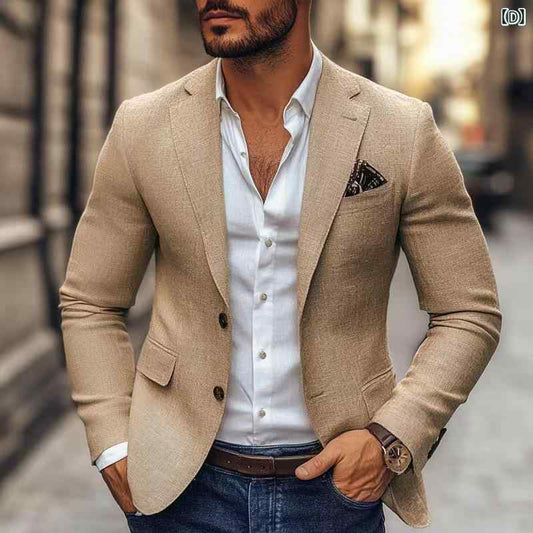 Callan | Herren Wildlederblazer in Braun | Eleganter Zweiknopf-Look