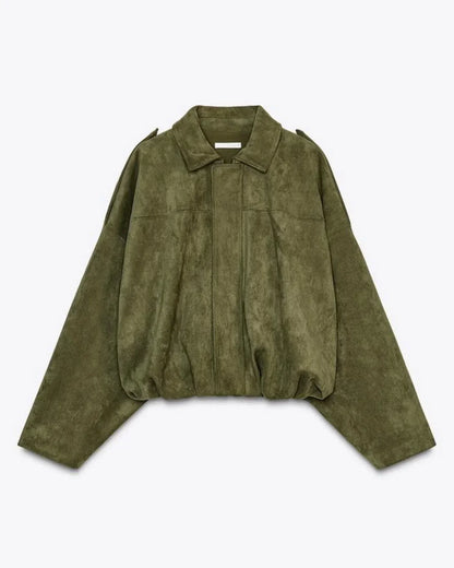 Oversized Velours Damenjacke | Luxuriöser Komfort & Lässiger Chic
