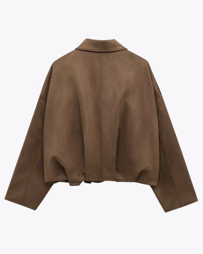 Oversized Velours Damenjacke | Luxuriöser Komfort & Lässiger Chic