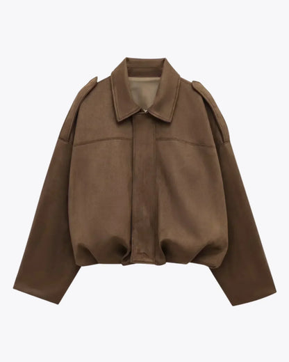 Oversized Velours Damenjacke | Luxuriöser Komfort & Lässiger Chic