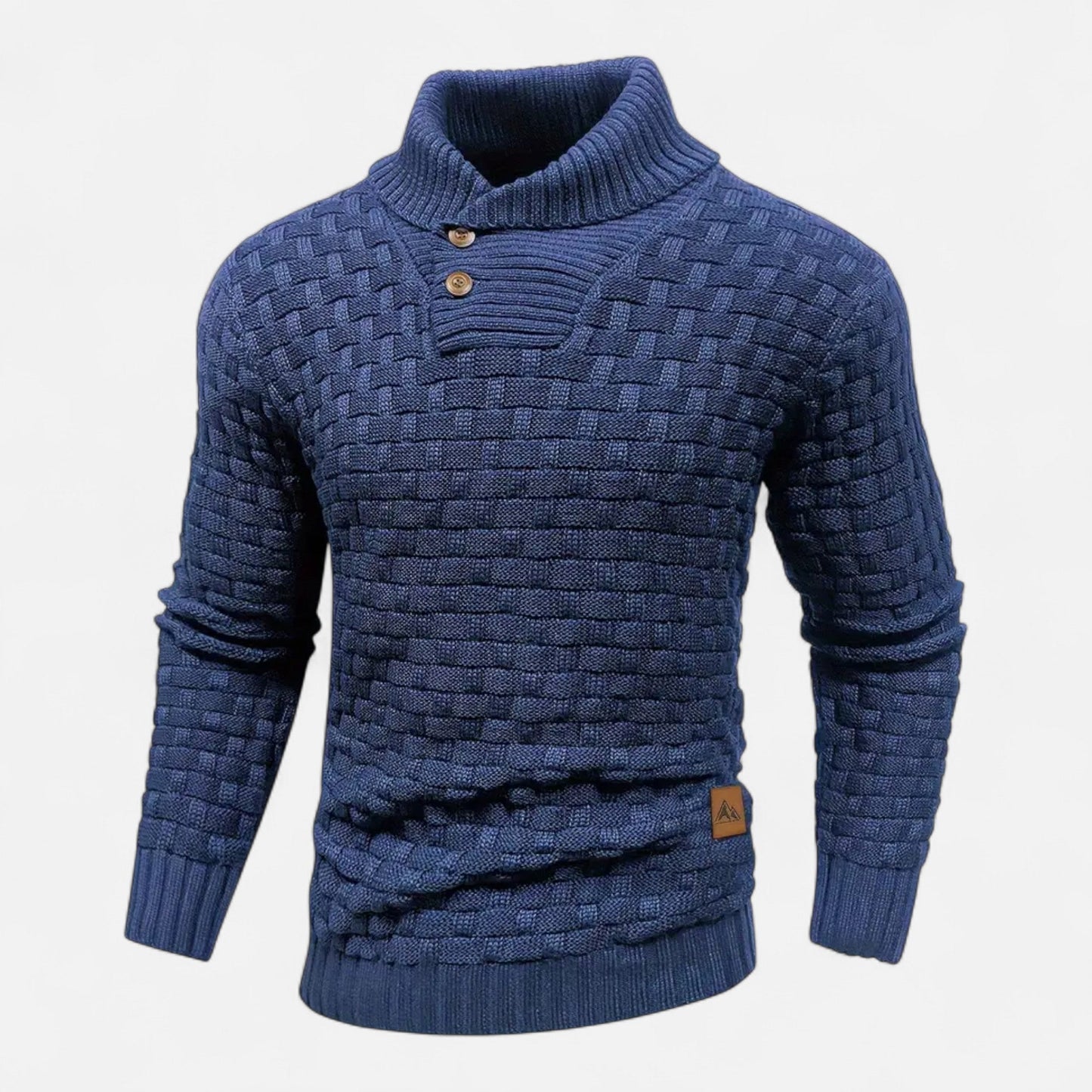 Jasper | Herren Strickpullover mit Knopfleiste – Klassischer Winterpullover in Solider Farbe