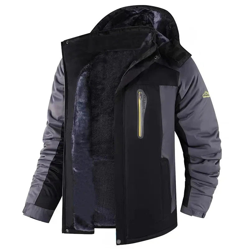 Herren Outdoorjacke Gefüttert | Wind- & Wasserabweisend für Winter & Freizeit
