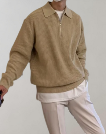 Strickpullover Herren mit halbem Reißverschluss | Eleganz & Komfort für jeden Tag
