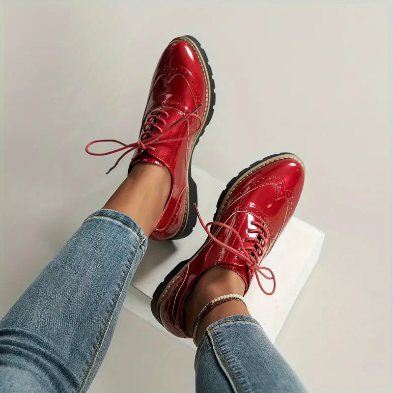 Novessa | Damen Schnürschuhe, Glänzend & Stilvoll für elegante Outfits