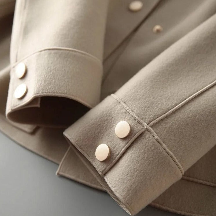 Agelisse | Damen Baumwolljacke mit Reverskragen, Knopfverschluss & Lockerem Fit, Chic & Zeitlos