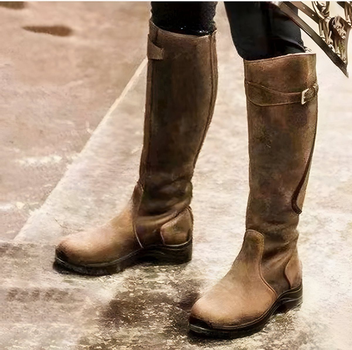 Damen Stiefel | Kniehohe Reitstiefel im klassischen Stil für Herbst und Winter