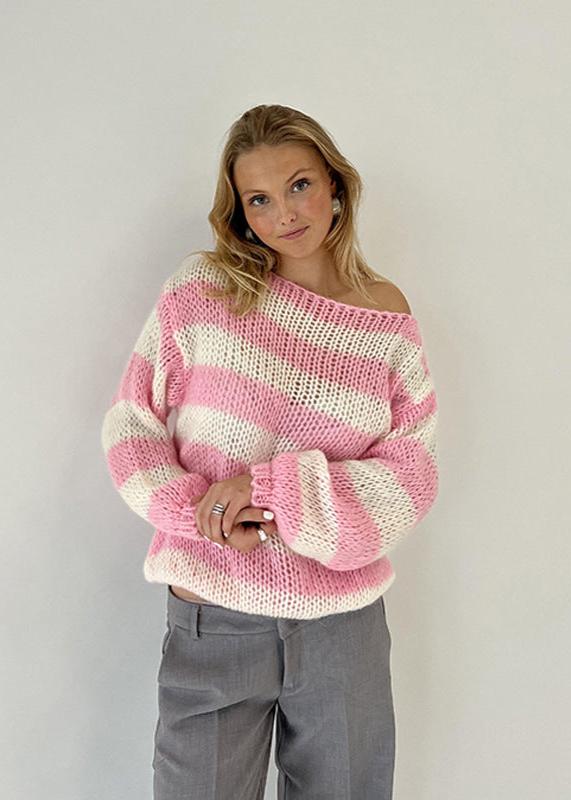 Damen Oversize Pullover mit Streifenmuster – Lässig, Komfortabel & Trendig