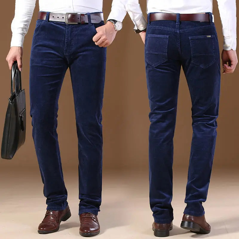 Herren Slim Fit Cordhose | Elegante Cordhose für Büro & Freizeit