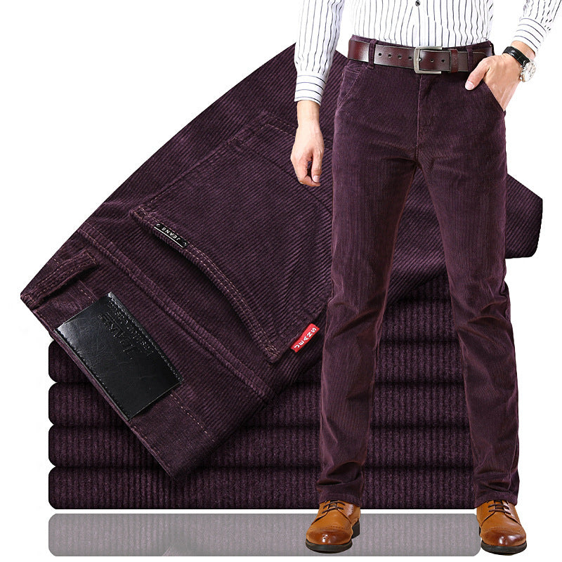 Herren Slim Fit Cordhose | Elegante Cordhose für Büro & Freizeit