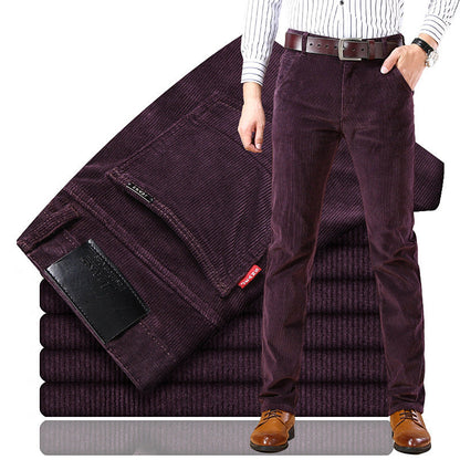 Herren Slim Fit Cordhose | Elegante Cordhose für Büro & Freizeit